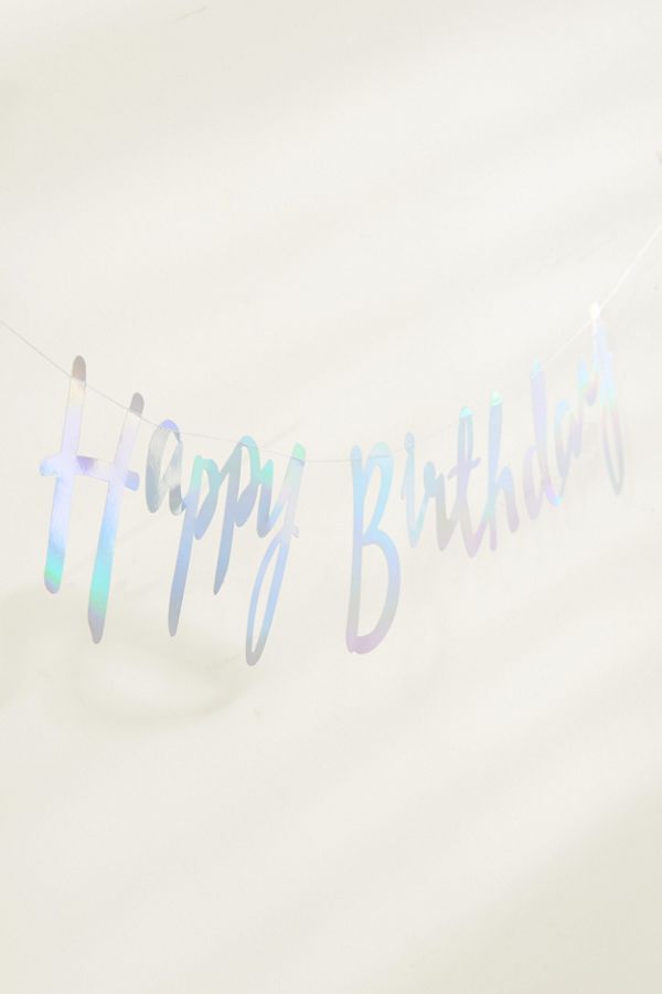 Ginger Ray Iridescent Foil Happy Birthday Banner Urban Outfitters Canada