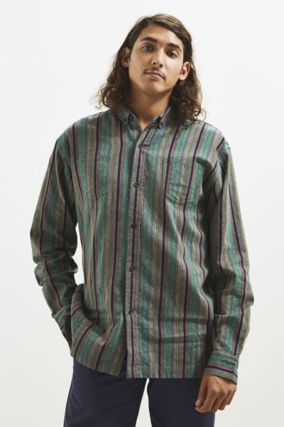 FairPlay Woven Stripe Button-Down Shirt | Urban Outfitters