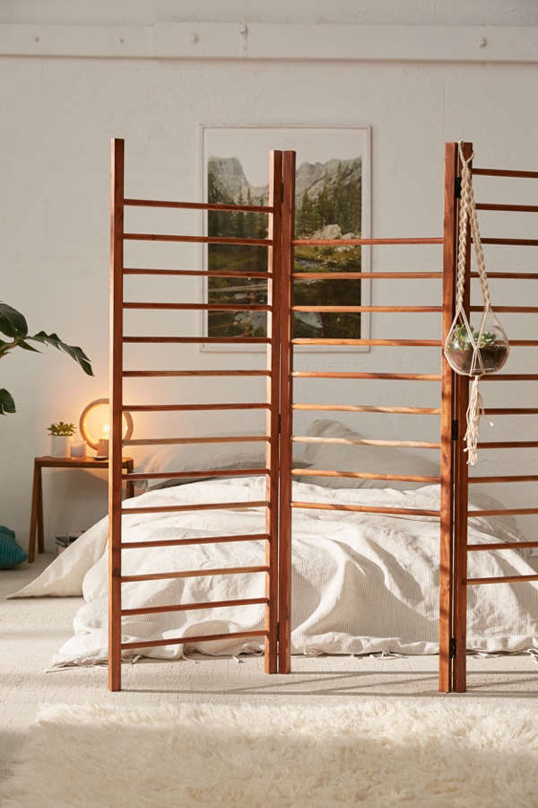 Slide View: 1: Luciana Ladder Storage Room Divider Screen