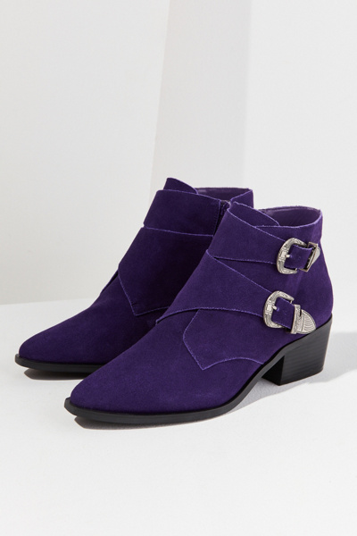 Talia Suede Buckle Ankle Boot Buckle ankle boots Boot shoes women Block heel ankle boots