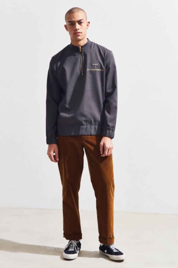 Puma X Han Kjobenhavn Pinstripe Quarter-Zip Sweatshirt | Urban Outfitters