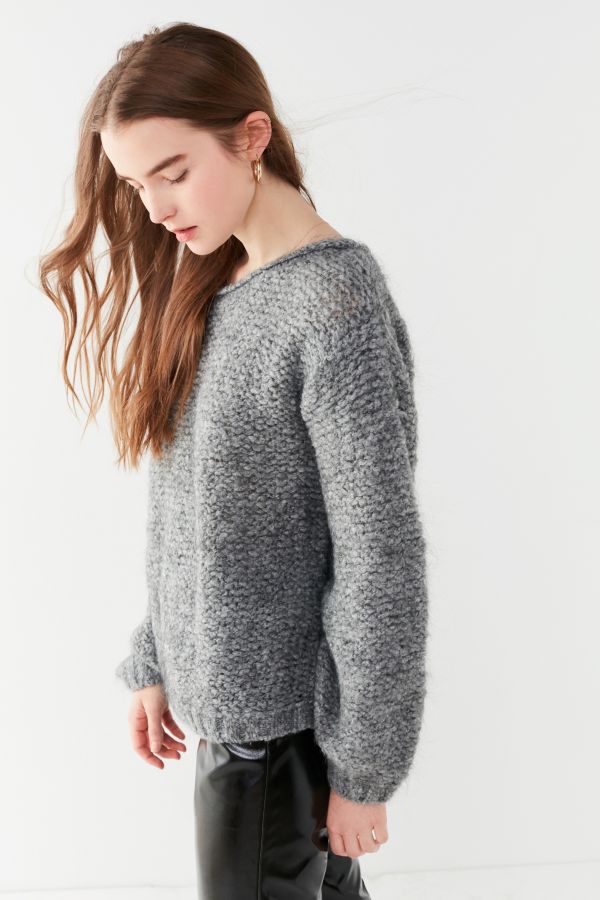 UO Calina Cable Knit Sleeve Sweater | Urban Outfitters