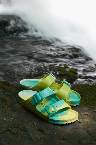 Shop Birkenstock Arizona Eva Sandal In Green Multi