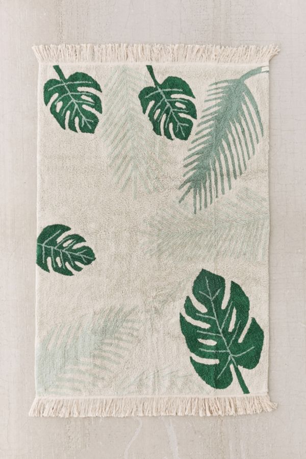 Tropical Greens Washable Rug | Urban Outfitters