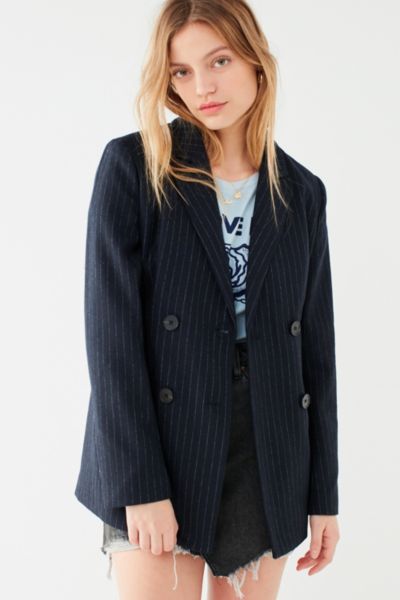 UOPinstripeDouble-BreastedBlazer-BlackMultiMatUrbanOutfitters