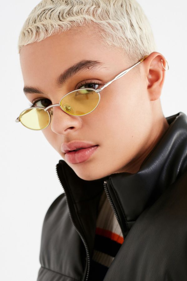 Vintage Metal Oval Sunglasses Urban Outfitters