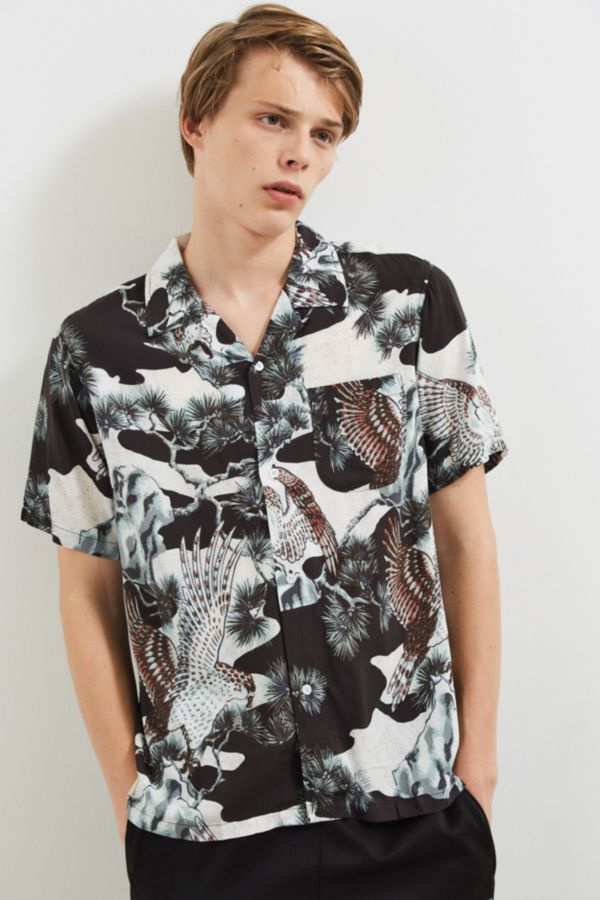 Stussy Falcon Rayon Short Sleeve Button-Down Shirt | Urban Outfitters ...