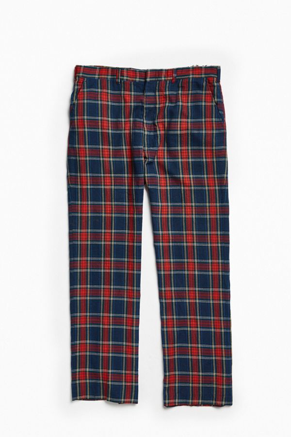 Vintage Red + Blue Plaid Menswear Pant | Urban Outfitters
