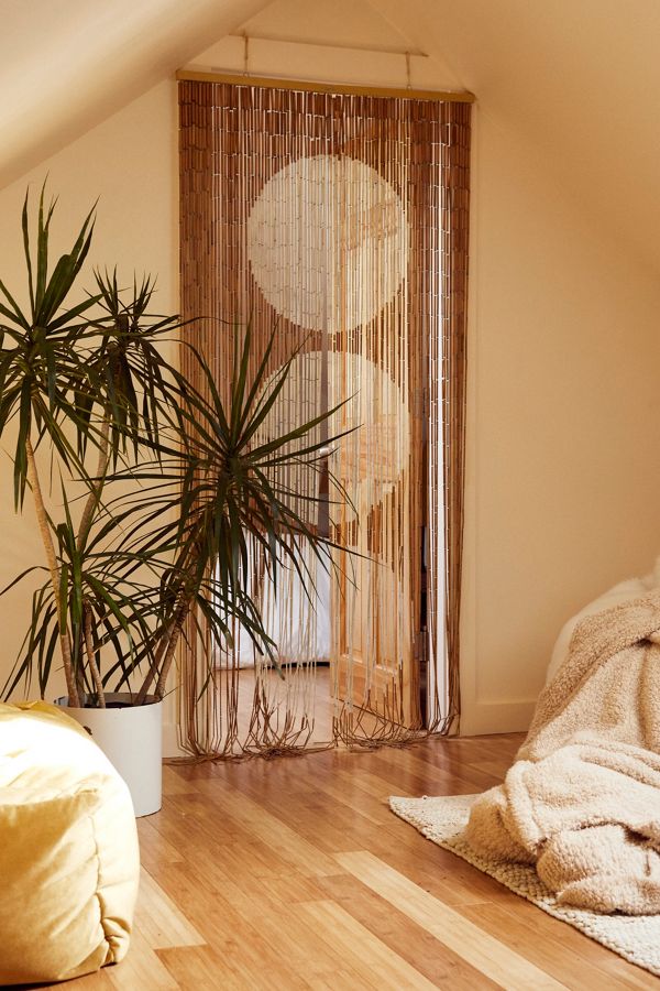 Big Dot Bamboo Beaded Curtain Urban Outfitters