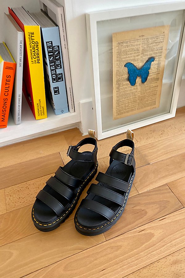 Dr. Martens' Blaire Hydro Leather Sandal In Black