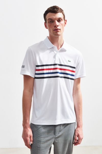 Lacoste Printed Stripe Polo Shirt | Urban Outfitters