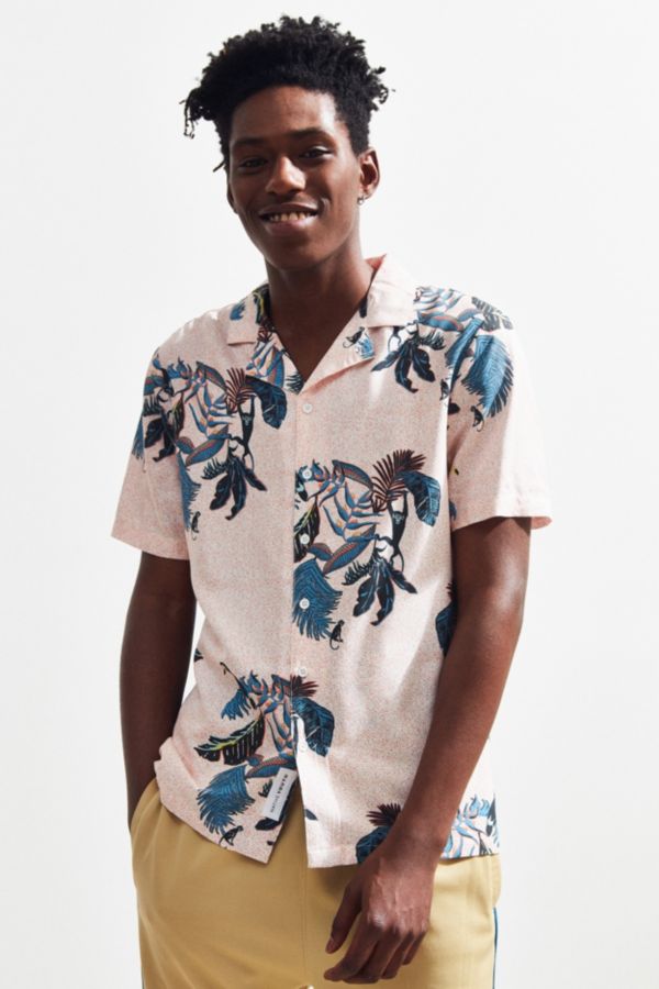 Native Youth Tropical Floral Short Sleeve Button-Down Shirt | Urban ...
