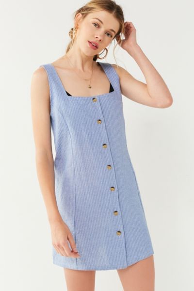 Motel Madison Chambray Button-Down Dress | Urban Outfitters