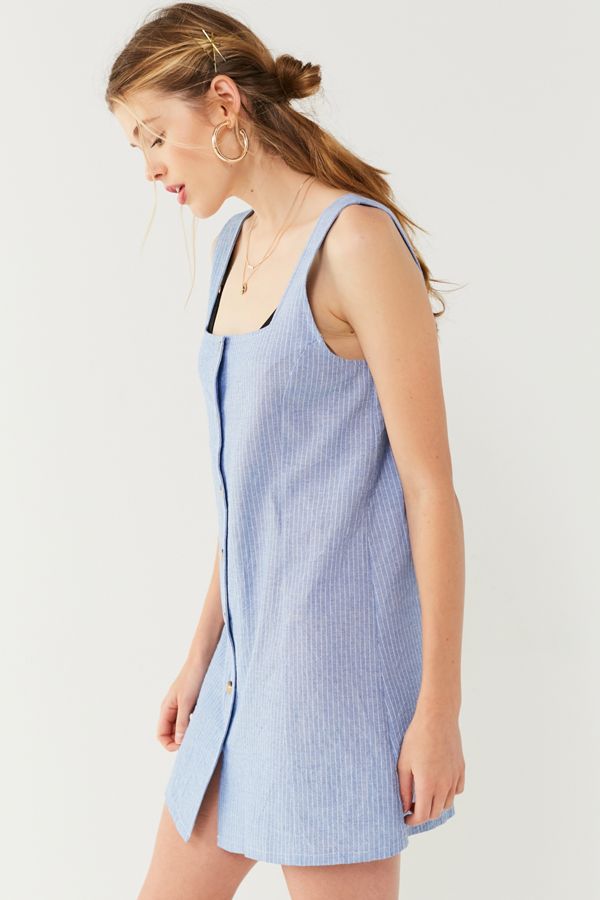 Motel Madison Chambray Button-Down Dress | Urban Outfitters