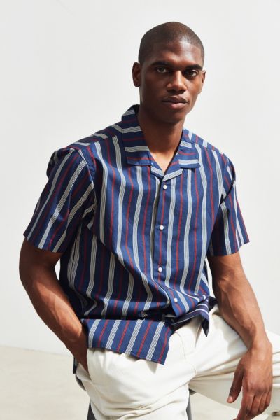 Katin Jesse Vertical Stripe Short Sleeve Button-Down Shirt | Urban ...