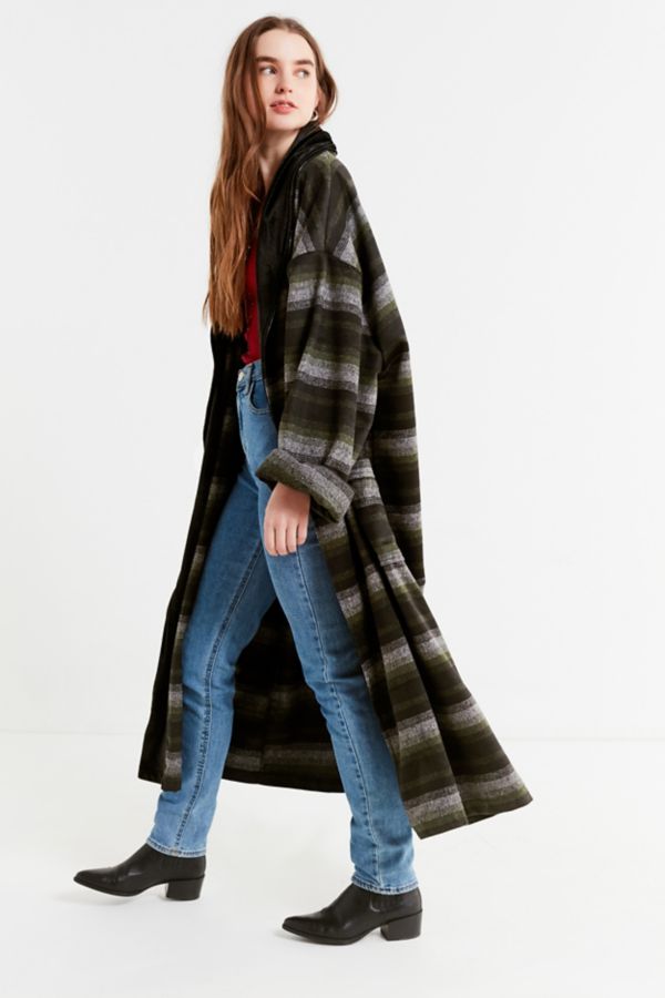 UO Oversized Striped Robe Coat | Urban Outfitters
