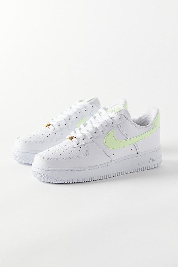 Nike Air Force 1 '07 Sneaker In White + Neon Yellow