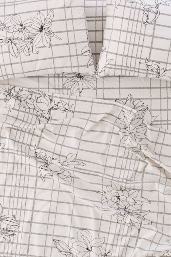 Magnolia Grid Sheet Set Urban Outfitters