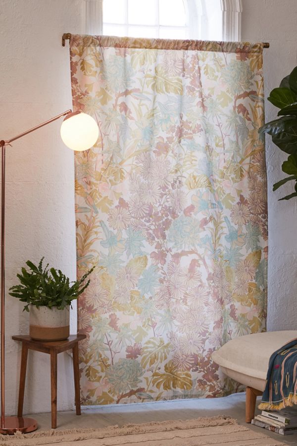 Slide View: 1: Laurel Kimono Floral Blackout Window Curtain