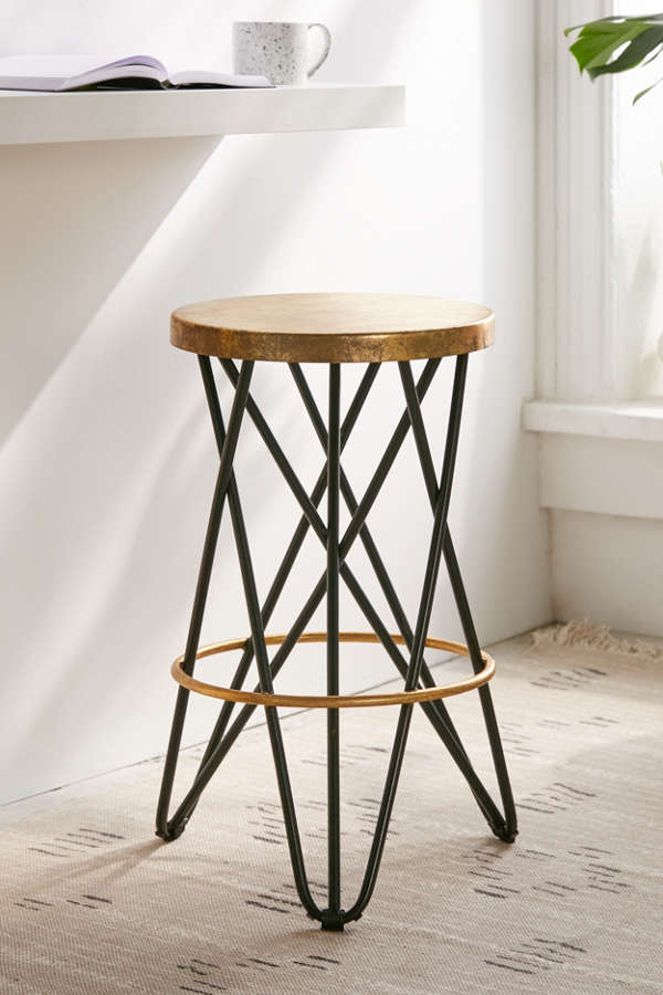 Slide View: 1: Lorna Gold Counter Stool