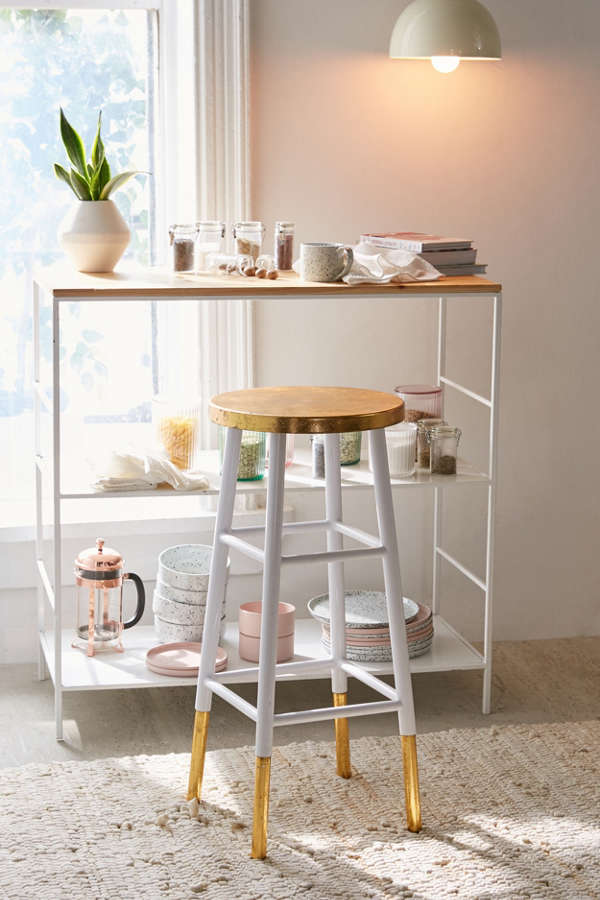 Slide View: 1: Emery Gold Bar Stool