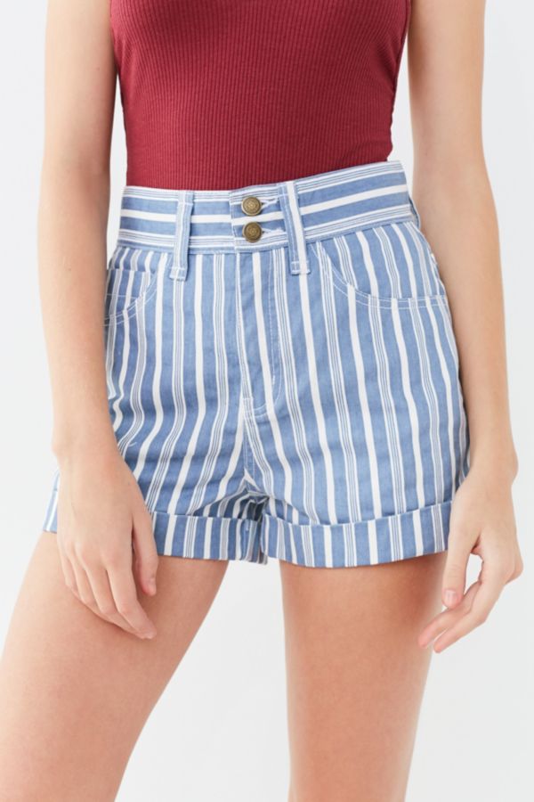 UO High-Rise Striped Short | Urban Outfitters