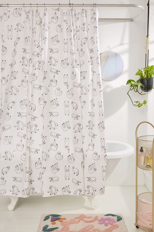 Slide View: 1: Sloths Shower Curtain