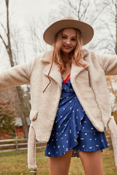 J.O.A. Oversized Faux Sherpa Coat