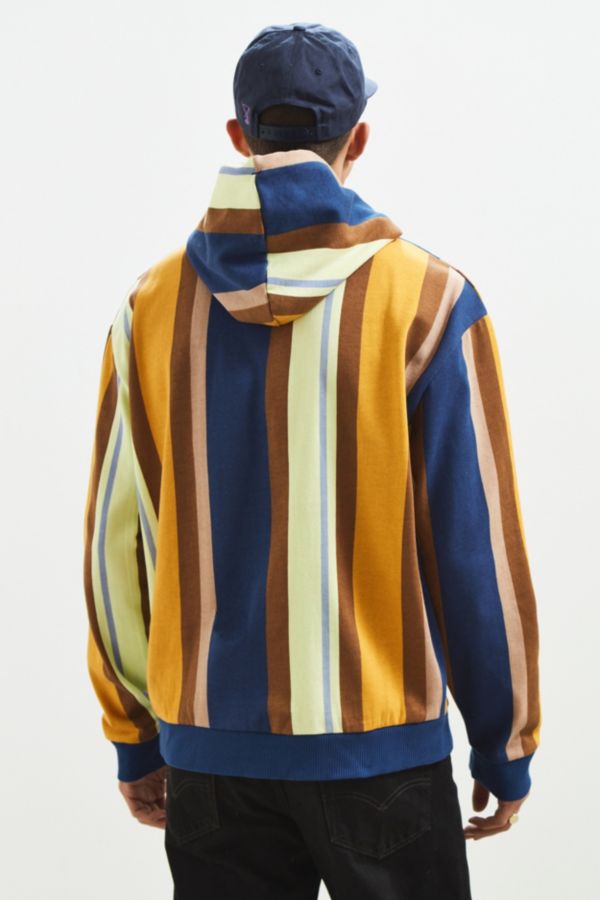 UO Vertical Stripe Knit Hoodie Sweatshirt | Urban Outfitters