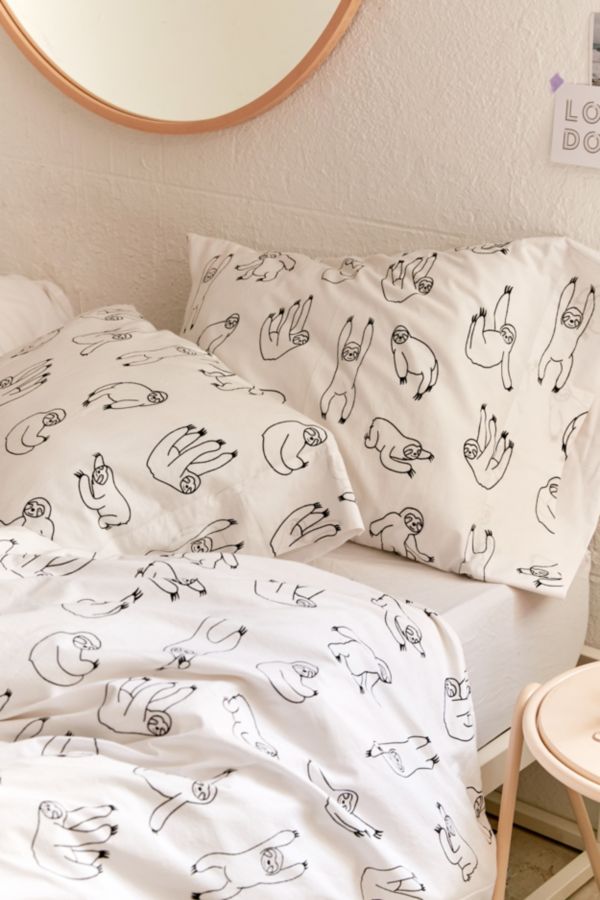 Sloth Pillowcase Set Urban Outfitters Canada