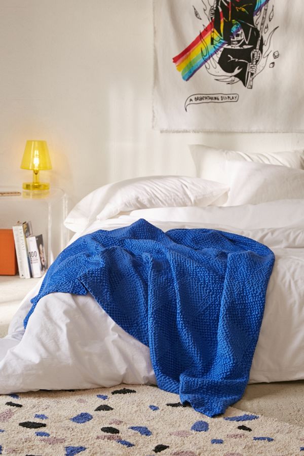 Checker Textured Throw Blanket Urban Outfitters