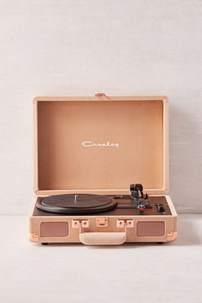 Crosley UO Exclusive Tan Velvet Cruiser Bluetooth Record Player