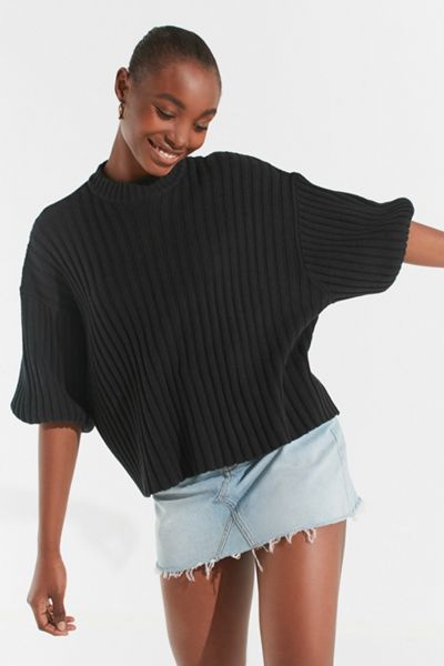 UO Lou Mock-Neck Pullover Sweater