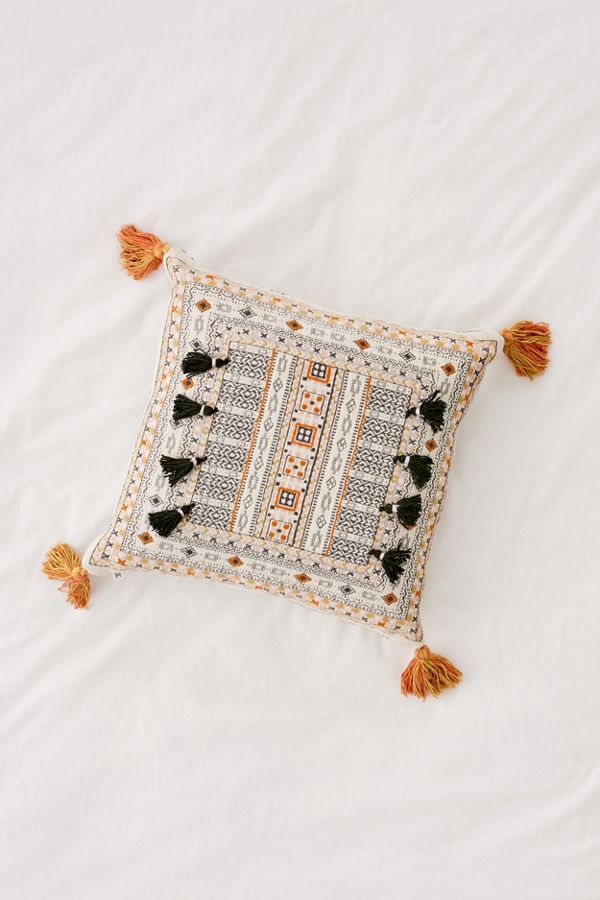 Slide View: 2: Harper Embroidered Throw Pillow