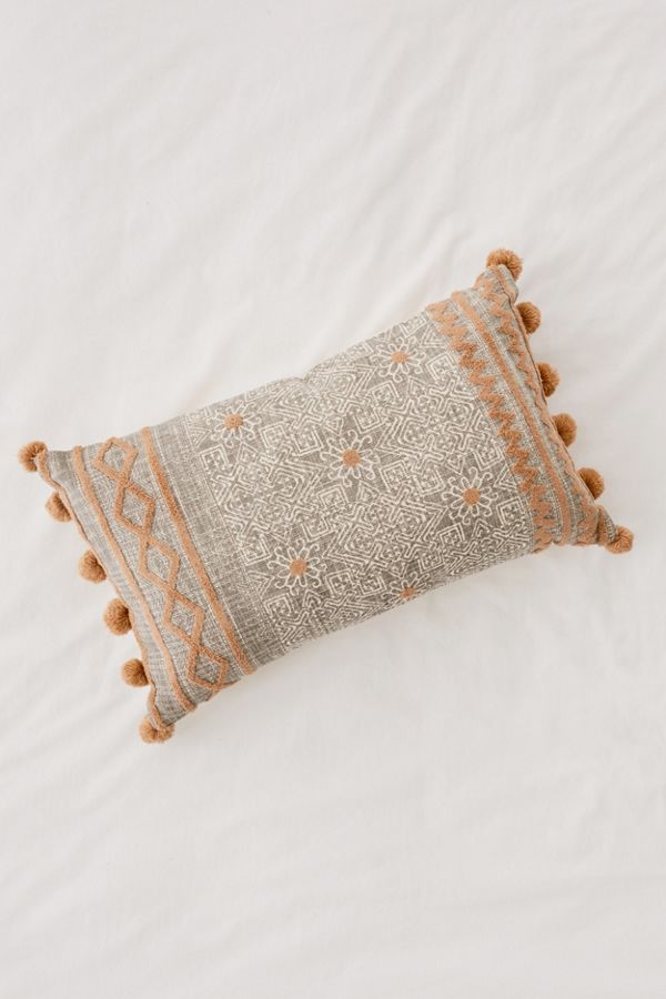 Slide View: 2: Geo Tufted Bolster Pillow
