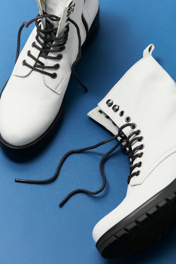 Zoe Leather Combat Boot Urban Outfitters