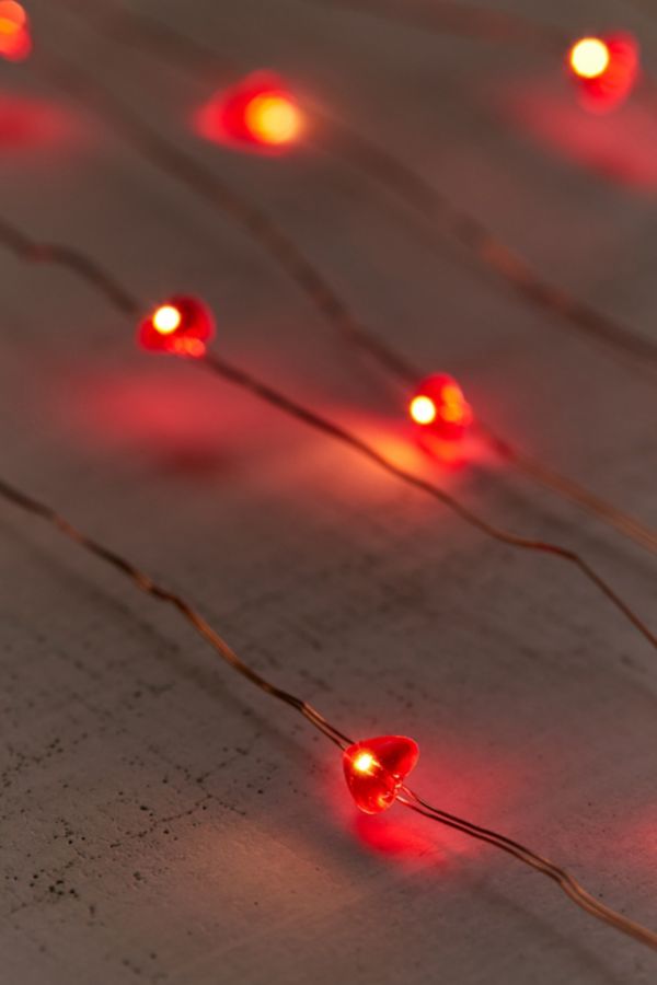 Heart Battery Powered String Lights Urban Outfitters Canada