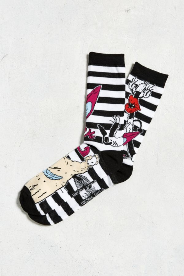 Aaahh! Real Monsters Stripe Sock | Urban Outfitters