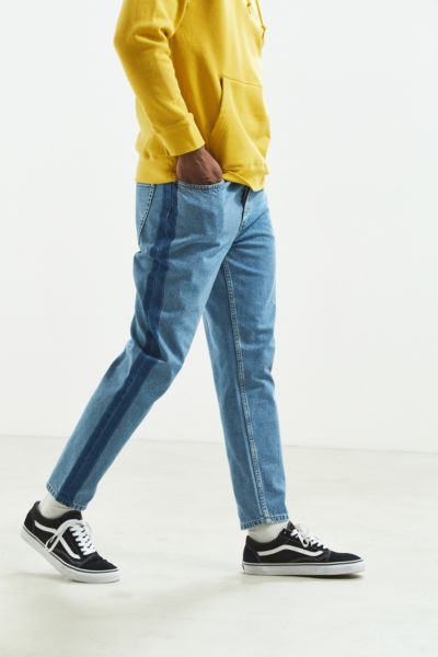 mens jean with stripe