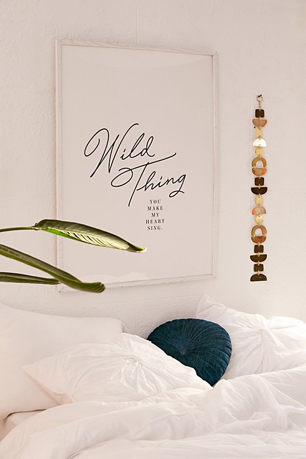 Honeymoon Hotel Wild Thing Art Print In White Wood Frame