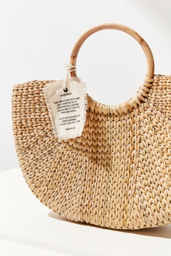 half moon wrinkle effect bag