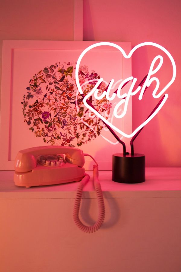 Slide View: 1: Ugh Neon Sign Table Lamp