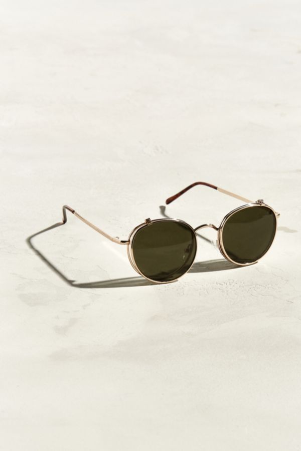 Rounded Flip Up Sunglasses Urban Outfitters