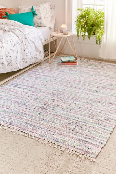 Urban Outfitters Virginia Woven Rag Rug In Multi