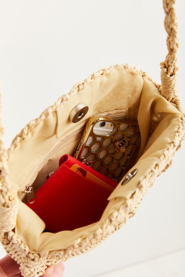 Round Straw Crossbody Purse