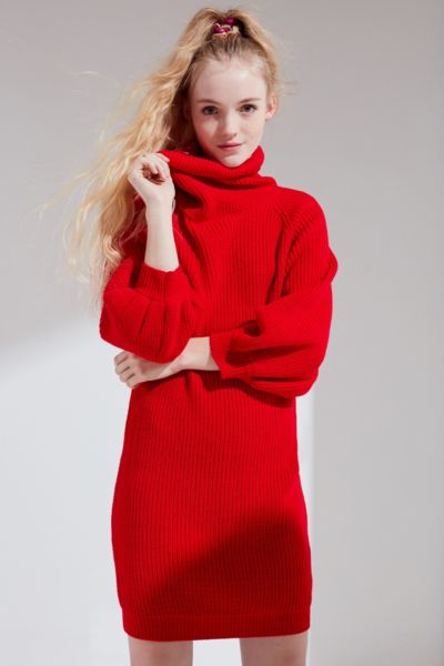 Red Sweater Dress - Dress Nour