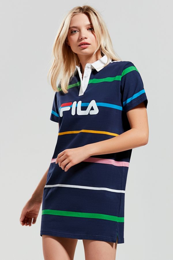 FILA + UO Norma Striped Rugby Dress Urban Outfitters