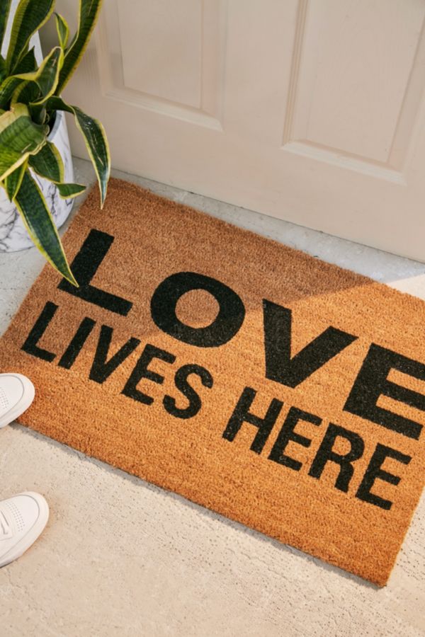 Love Lives Here Doormat Urban Outfitters