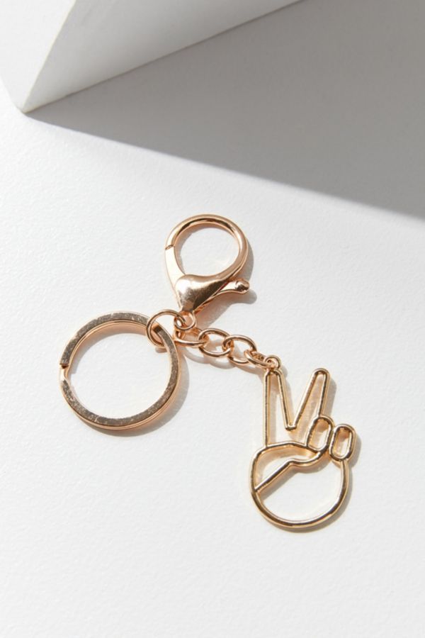 ZHUU Peace Sign Key Chain | Urban Outfitters Canada