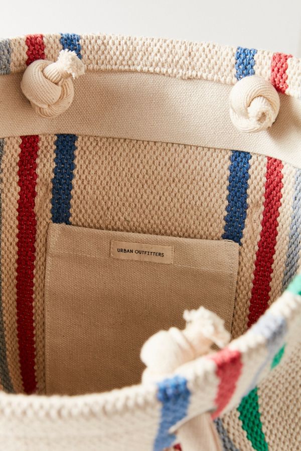 Knotted Woven Bucket Tote Bag Urban Outfitters